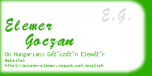 elemer goczan business card